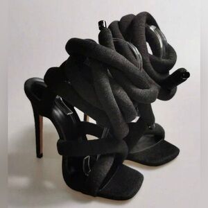 SHEIN Black Strappy High Heels